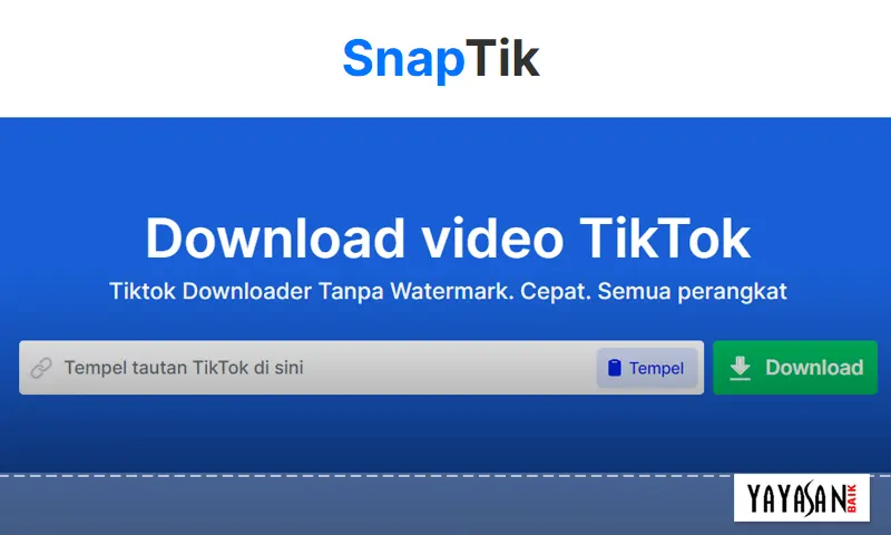 Snaptik Untuk Download Video TikTok